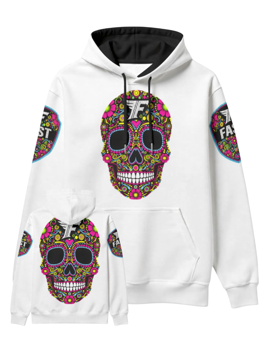 Calavera Hoodie White